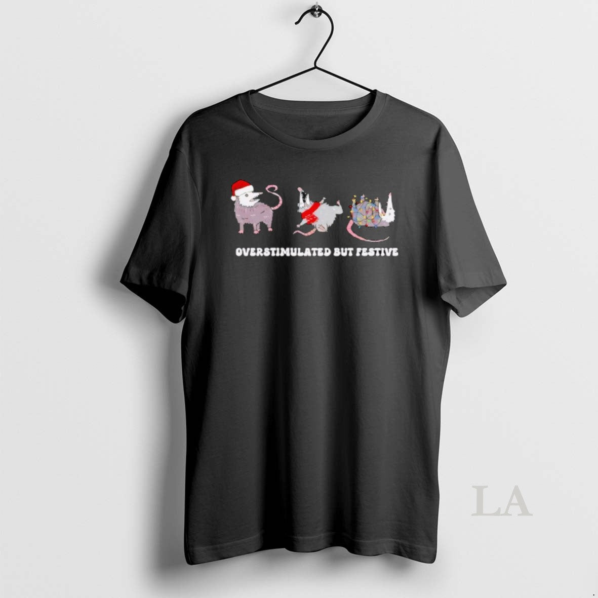 Original Overstimulated But Festive Possum Sweatshirt Elegant Apparel
