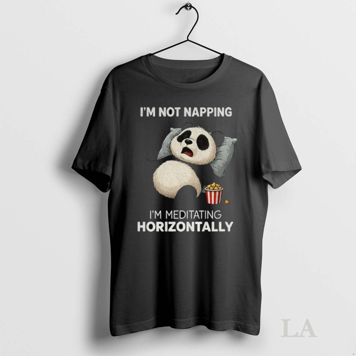 Original Panda Popcorn Im Not Napping Im Meditating Horizontally Tank