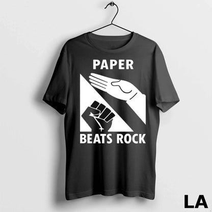 Original Paper Beats Rock Hand Back Ladies TShirt Authentic Collection