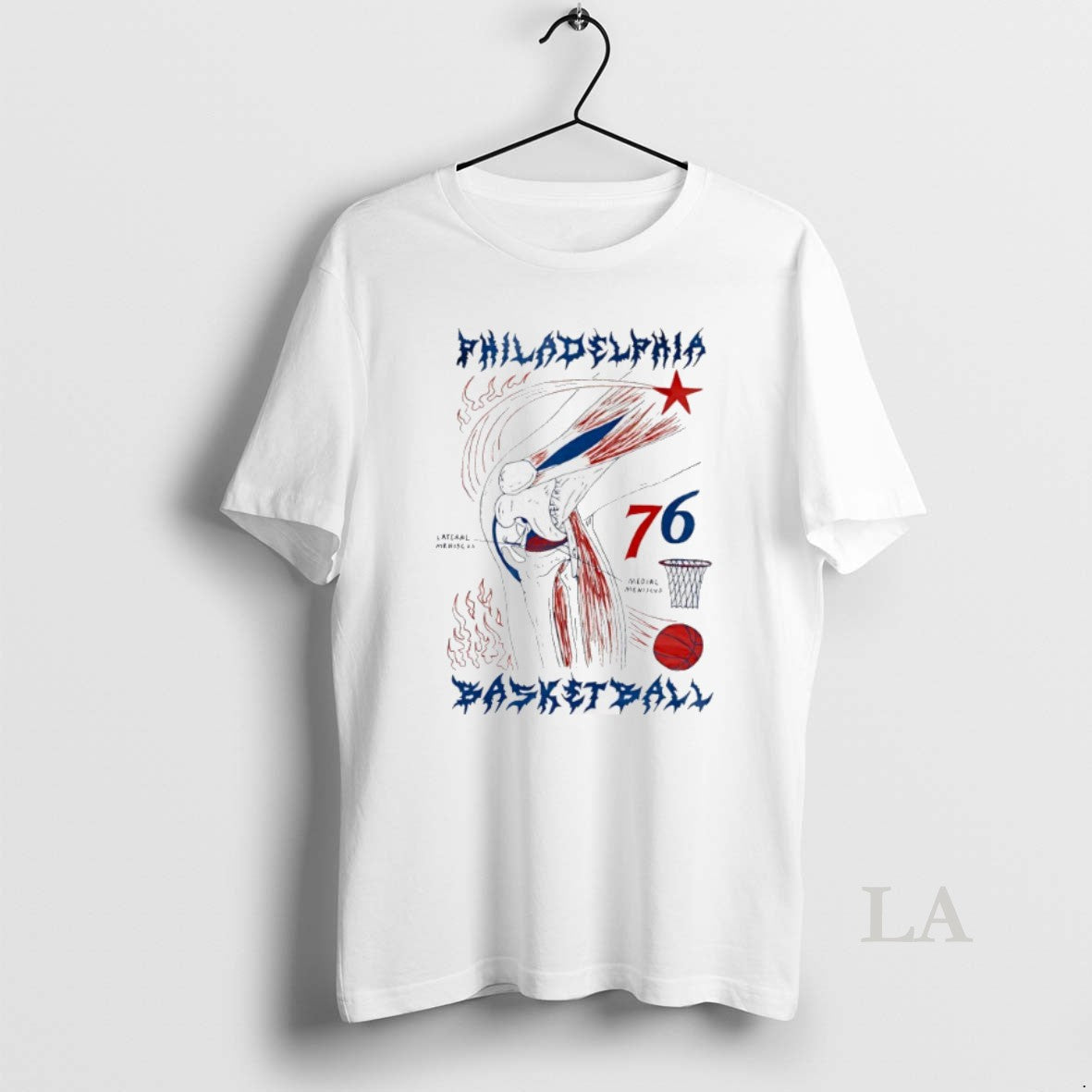 Original Philadelphia 76Ers Basketball Lateral Meniscus Medial
