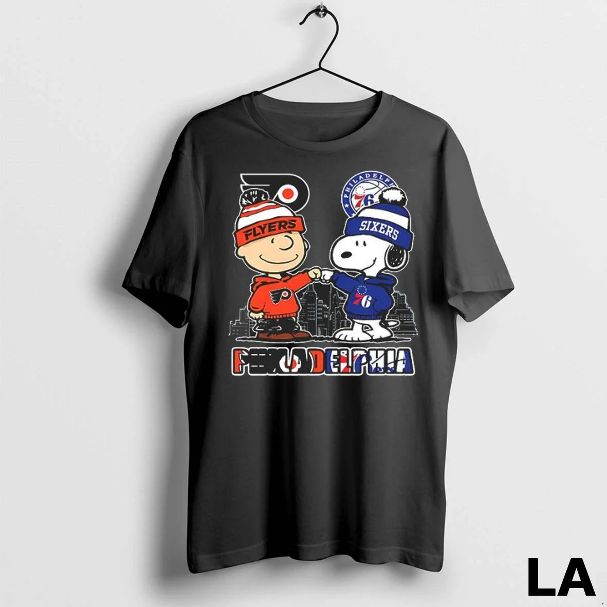 Original Philadelphia Flyers X 76Ers Snoopy TShirt Elegant Fashion