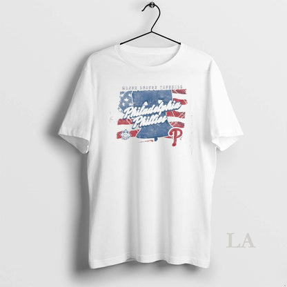 Original Philadelphia Phillies Major League Baseball Usa Flag Tee