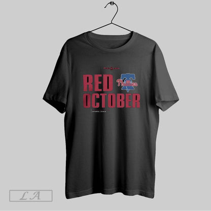 Original Philadelphia Phillies Red October 2025 Mlb Postseason Tee
