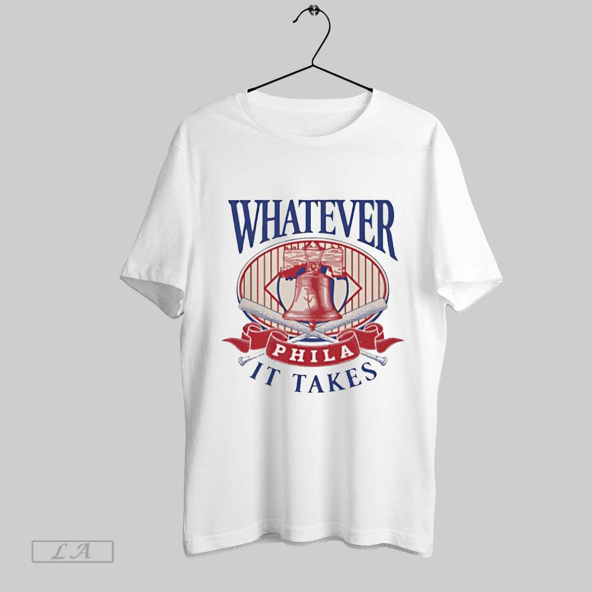 Original Philadelphia Phillies Whatever It Takes Bell Logo TShirt