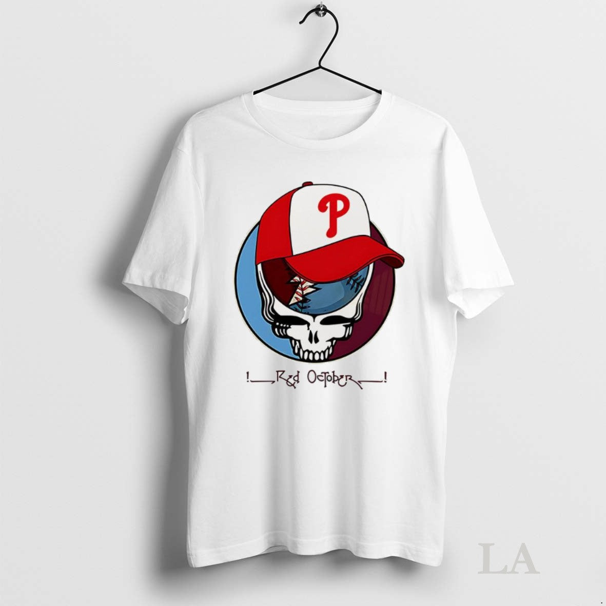 Original Philadelphia Phillies Baseball Red October Dead Skull