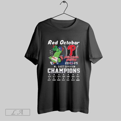 Original Phillie Phanatic Red October 2025 Nl East Division Champions