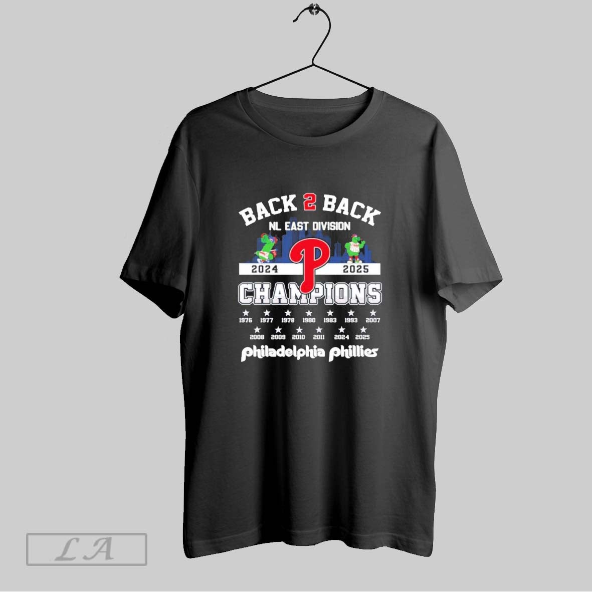 Original Phillies Back 2 Back Nl East Champions 2024 2025 TShirt