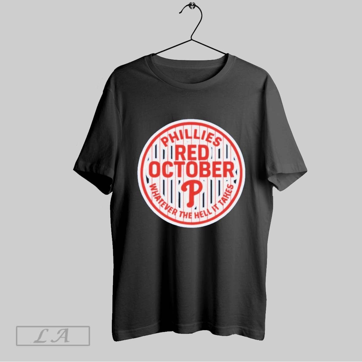 Original Phillies Red October Whatever Hell It Takes Tee Authentic