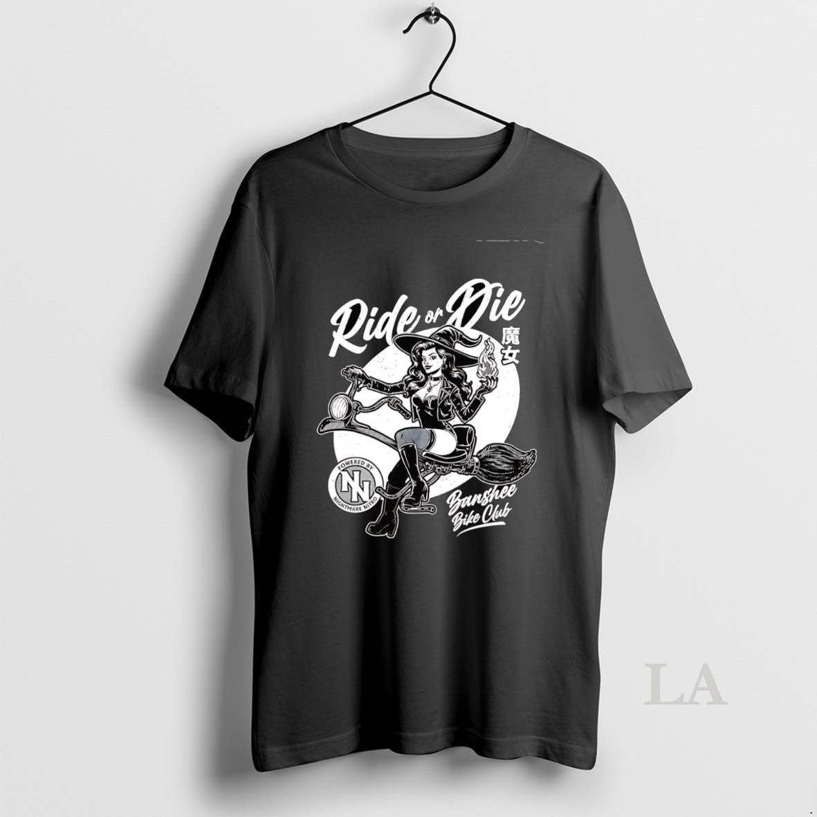 Original Pinup Biker Witch Ride Or Die TShirt Authentic Design