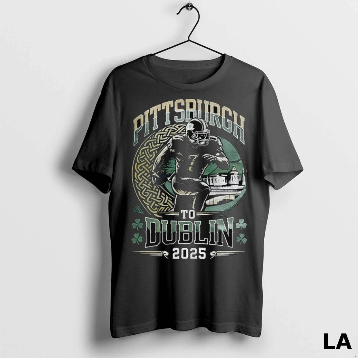 Original Pittsburgh To Dublin 2025 Football Irish American TShirt