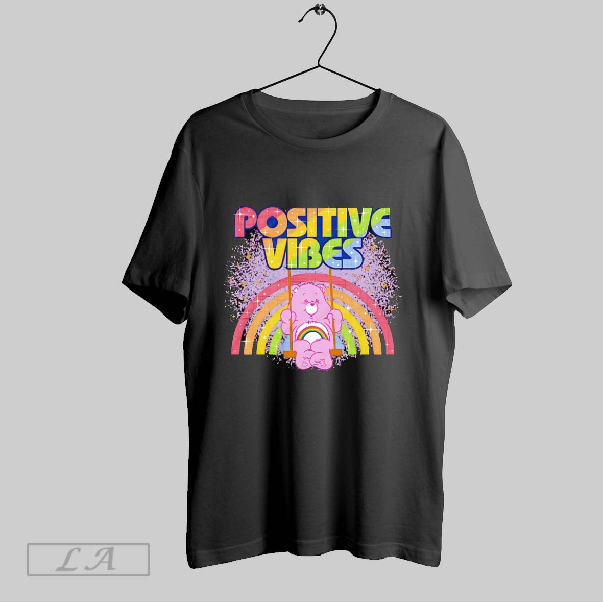 Original Positive Vibes Bears Rainbow Tank Top Modern Art