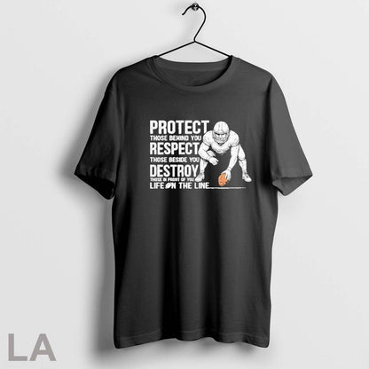 Original Protect Those Behind You Offensive Lineman Shirt Elegant Art
