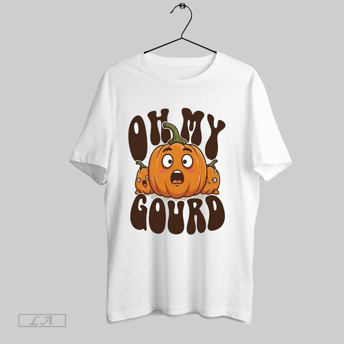 Original Pumpkin Oh My Gourd Halloween TShirt Vintage Fashion