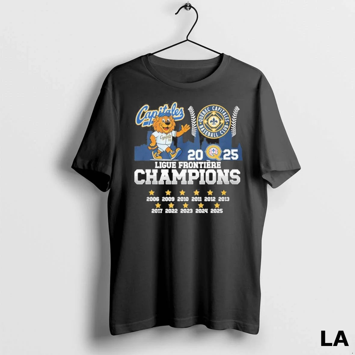 Original Quebec Capitales Baseball 2025 Ligue Frontiere Champions