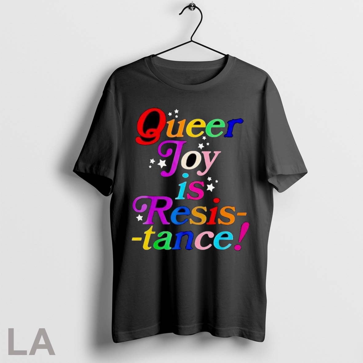 Original Queer Joy Is Resistance Rainbow Text Stars Tank Top Retro