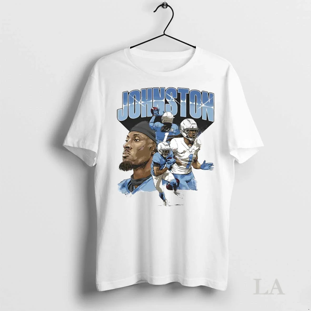 Original Quentin Johnston Collage Los Angeles Chargers Long Sleeve