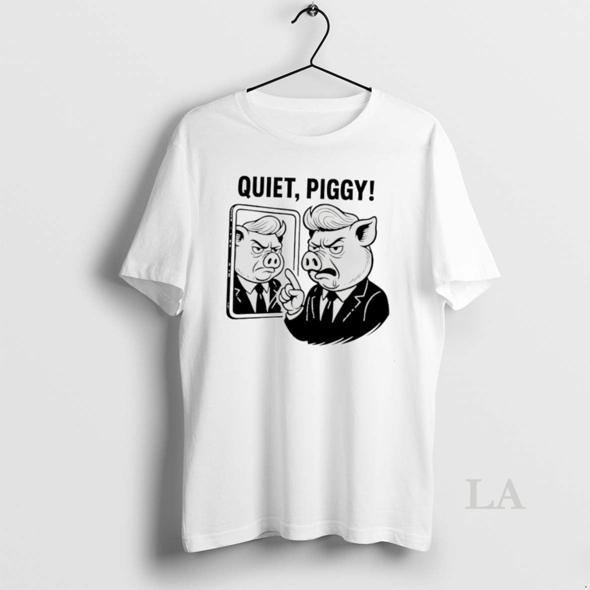 Original Quiet Piggy Satirical Trump Meme Tank Top Retro Collection
