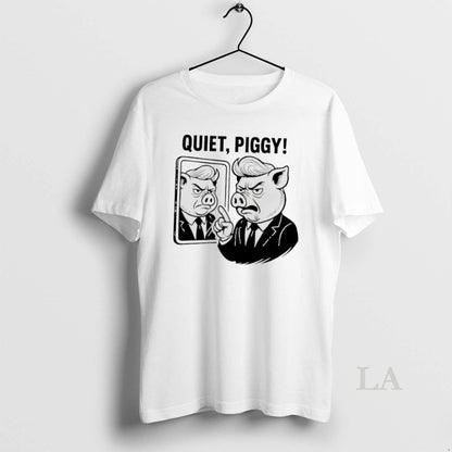 Original Quiet Piggy Satirical Trump Meme Tank Top Retro Collection