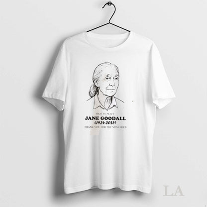 Original Rip Jane Goodall 1934 2025 Thank You Memories Hoodie