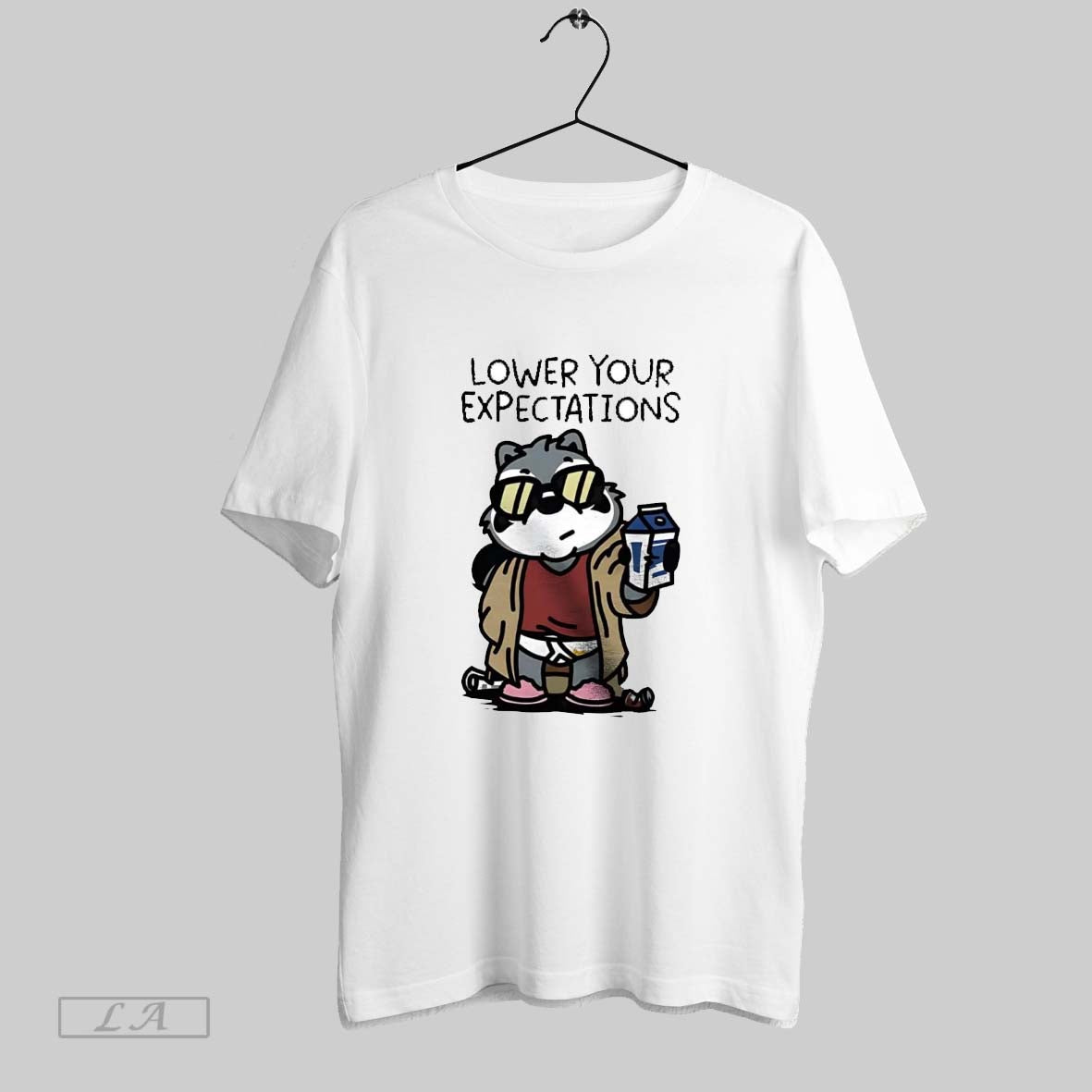 Original Raccoon Lower Your Expectations Hoodie Exclusive Gift