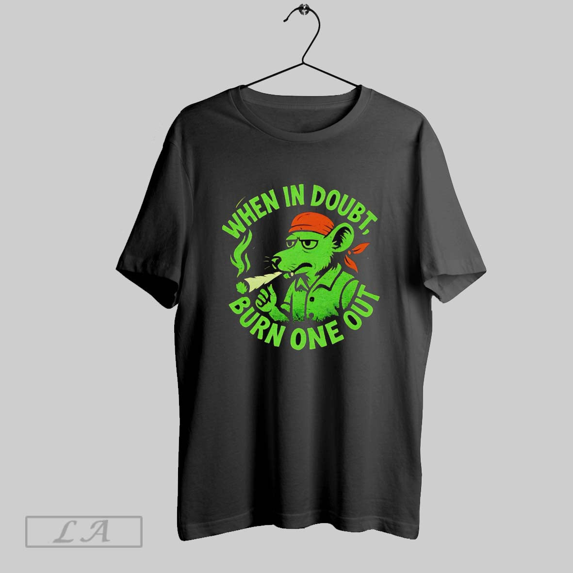Original Rat Smoking When Doubt Burn One Out Long Sleeve Exclusive Art