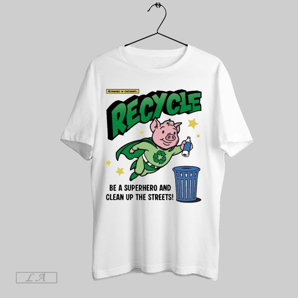 Original Recycle Be Superhero And Clean Up Streets Tank Top Vintage