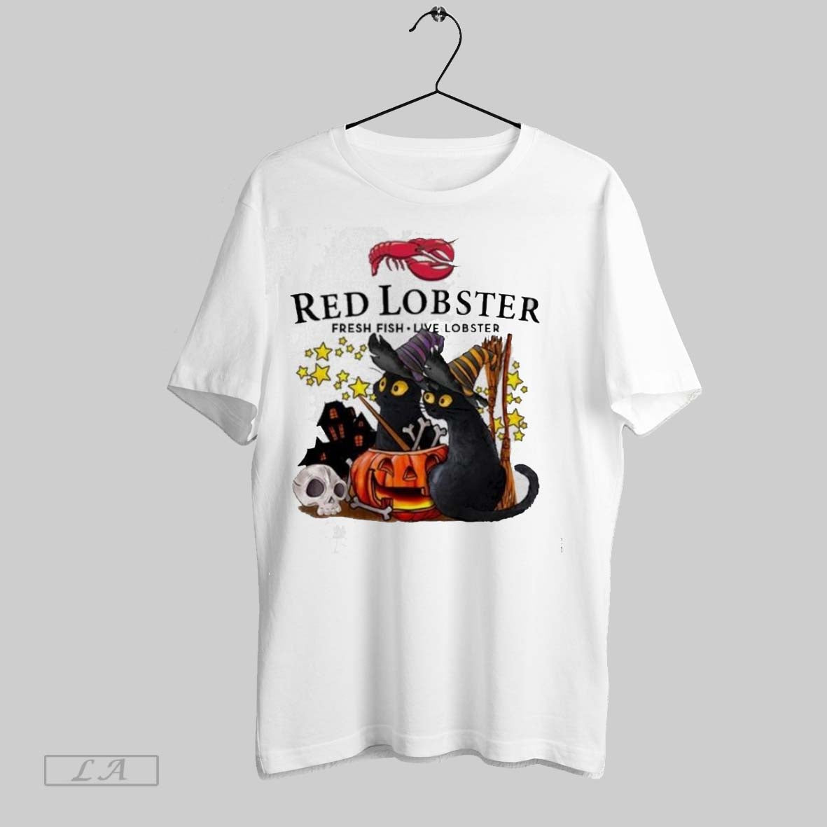 Original Red Lobster X Black Cat Witch Halloween 2025 Hoodie
