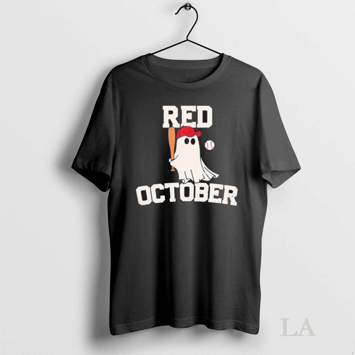 Original Red October Halloween Ghost Playing Baseball TShirt Stylish