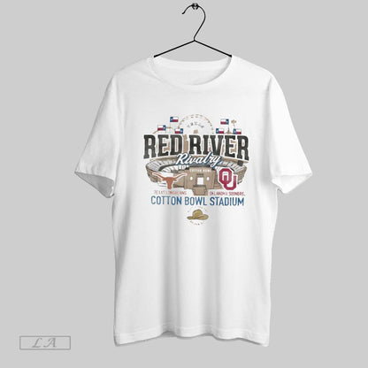 Original Red River Rivalry Texas Longhorns Vs Oklahoma Sooners Cotton