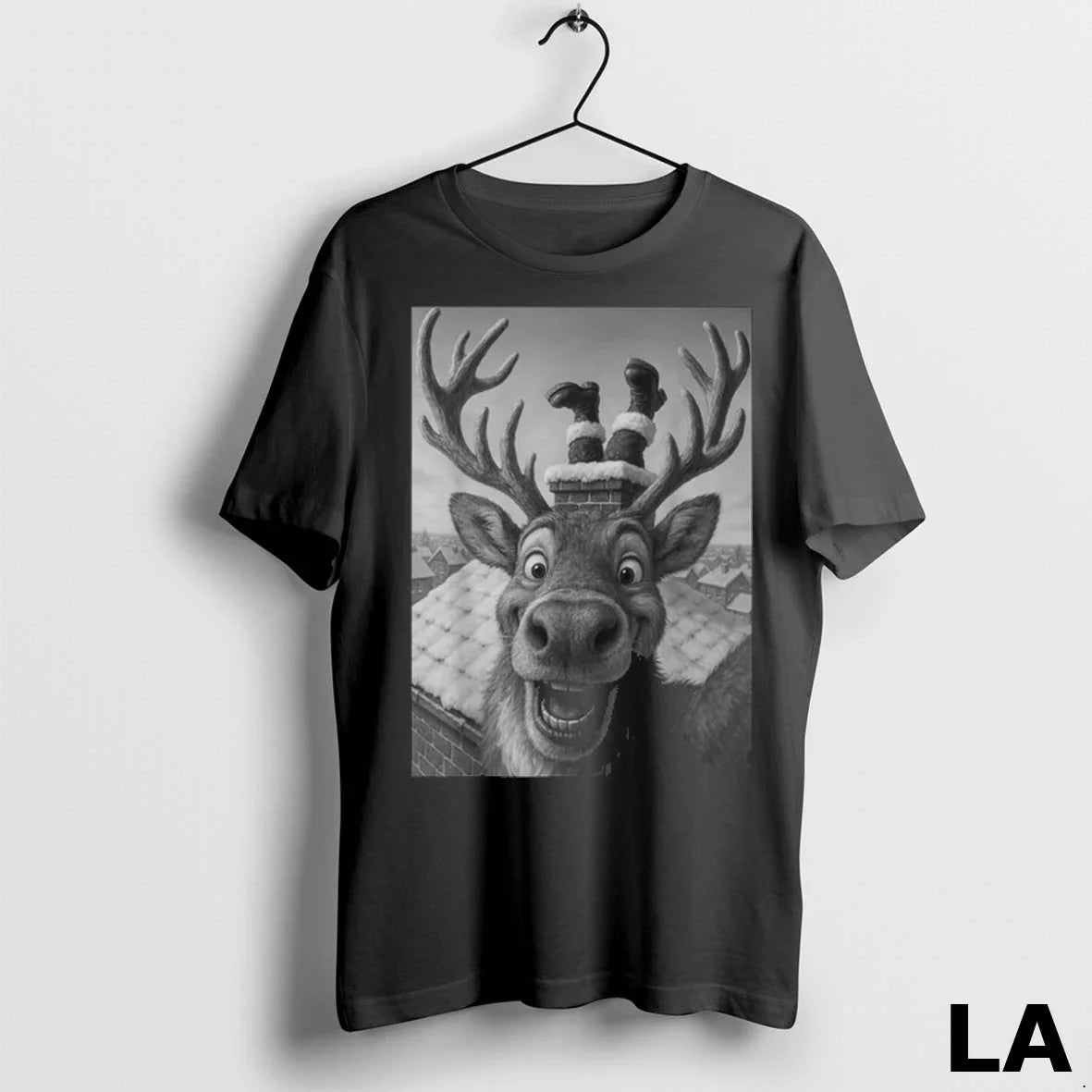 Original Reindeer Selfie Santa Long Sleeve Trendy Style