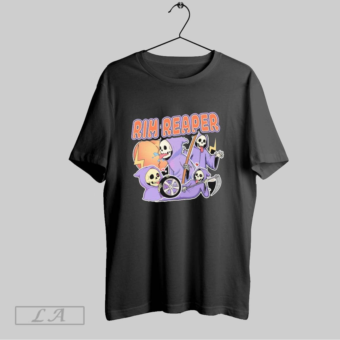 Original Rim Reaper Grim Reaper Peach Shirt Elegant Style