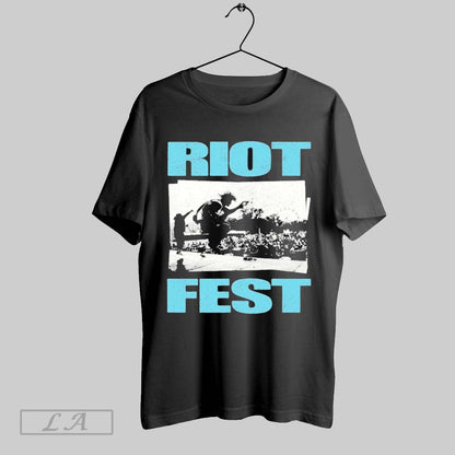 Original Riot Fest 2025 Blue Photo Long Sleeve Retro Fashion