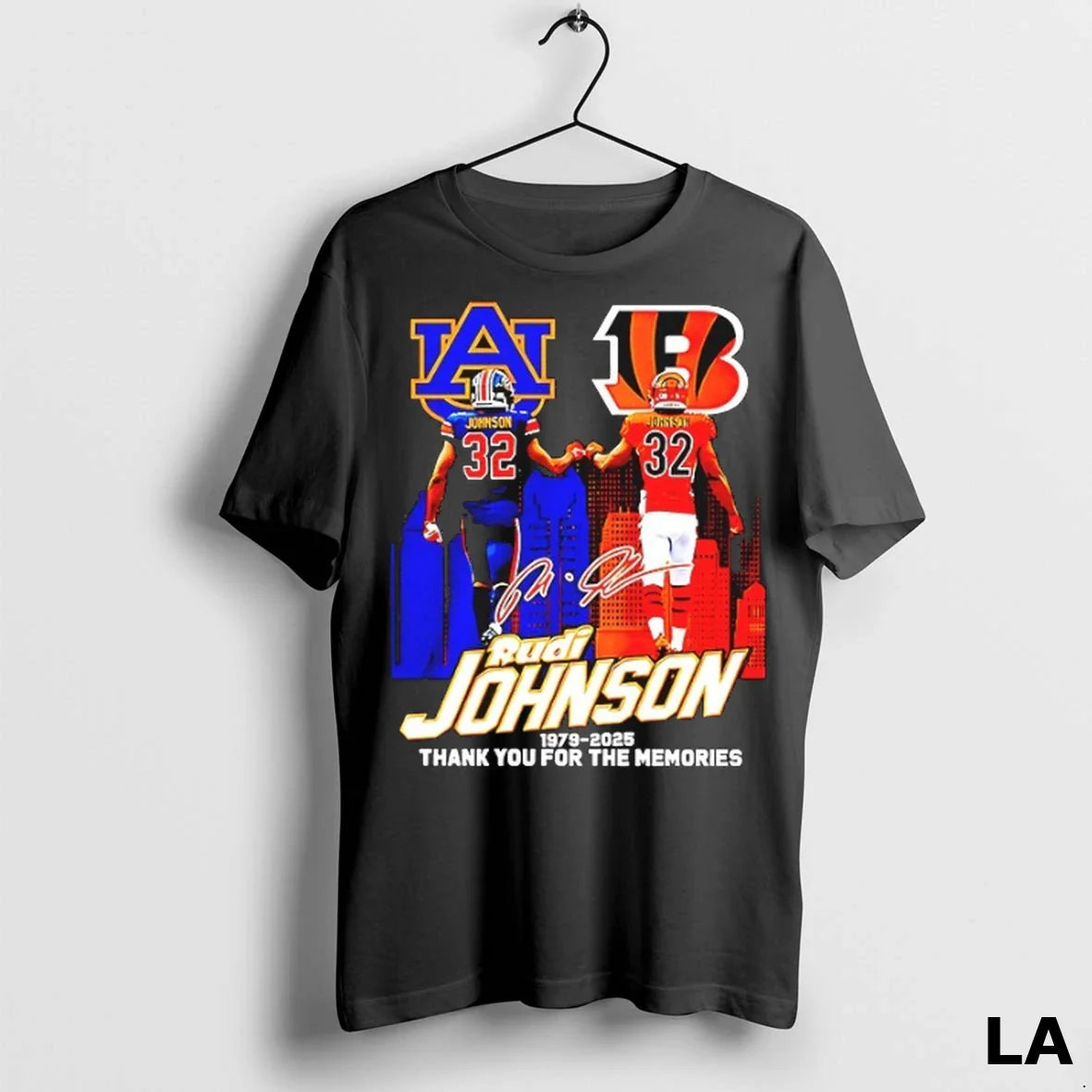 Original Rudi Johnson 1979 2025 Thank You Memories Sigantures Shirt