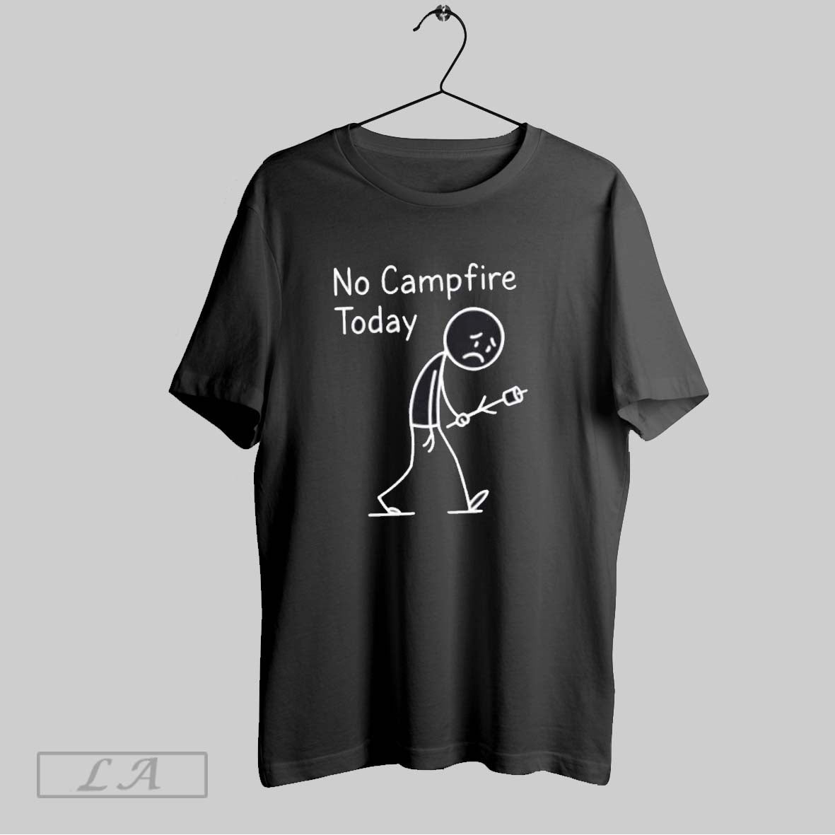 Original Sad Day No Campfire Today Stickman Shirt Authentic Merch