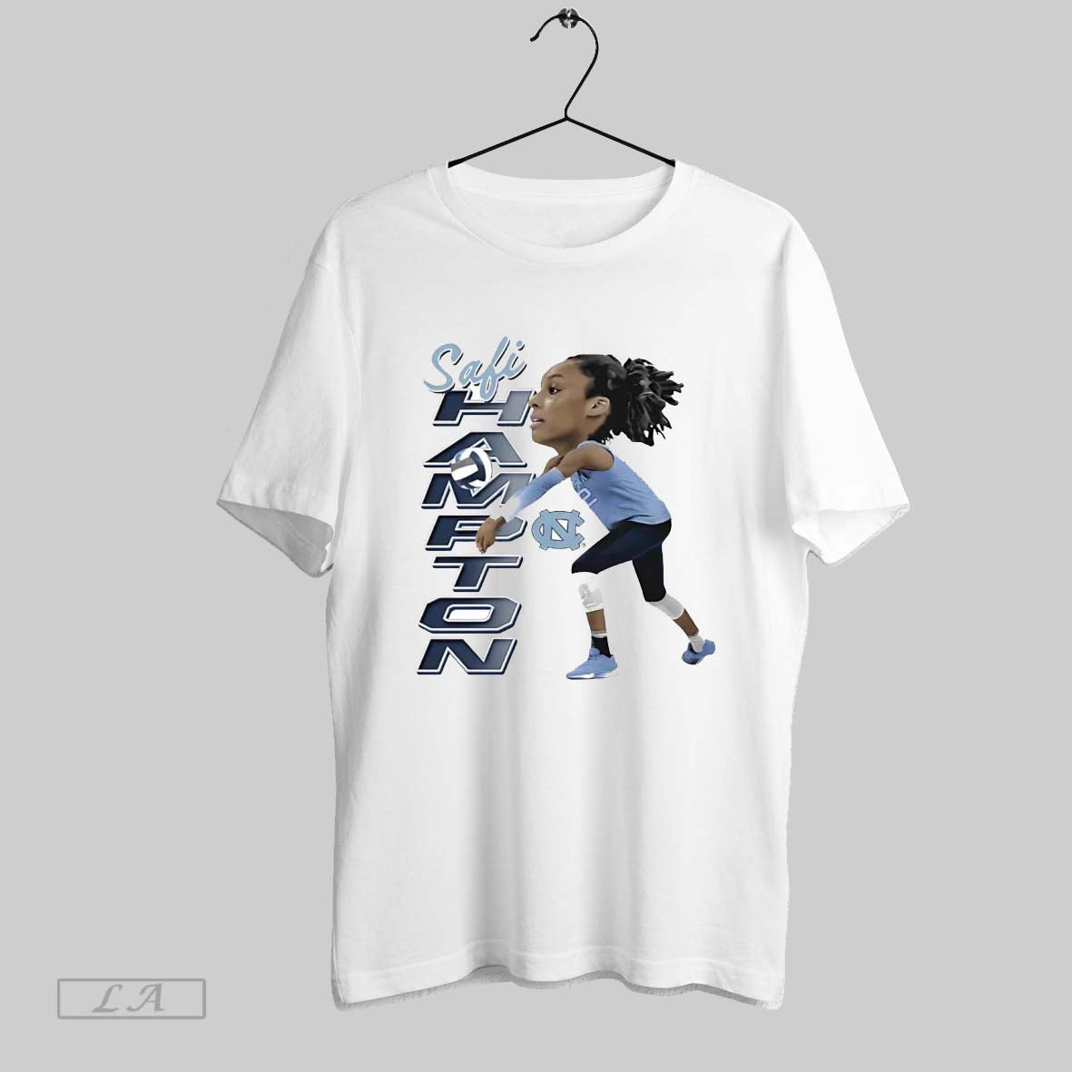Original Safi Hampton Bumping Caricature Unc Volleyball Long Sleeve