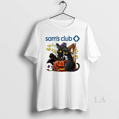 Original Sams Club Logo Cats Witch Halloween Shirt Authentic