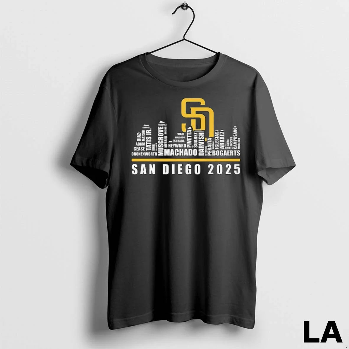 Original San Diego Padres 2025 Skyline Names Logo Long Sleve Shirt