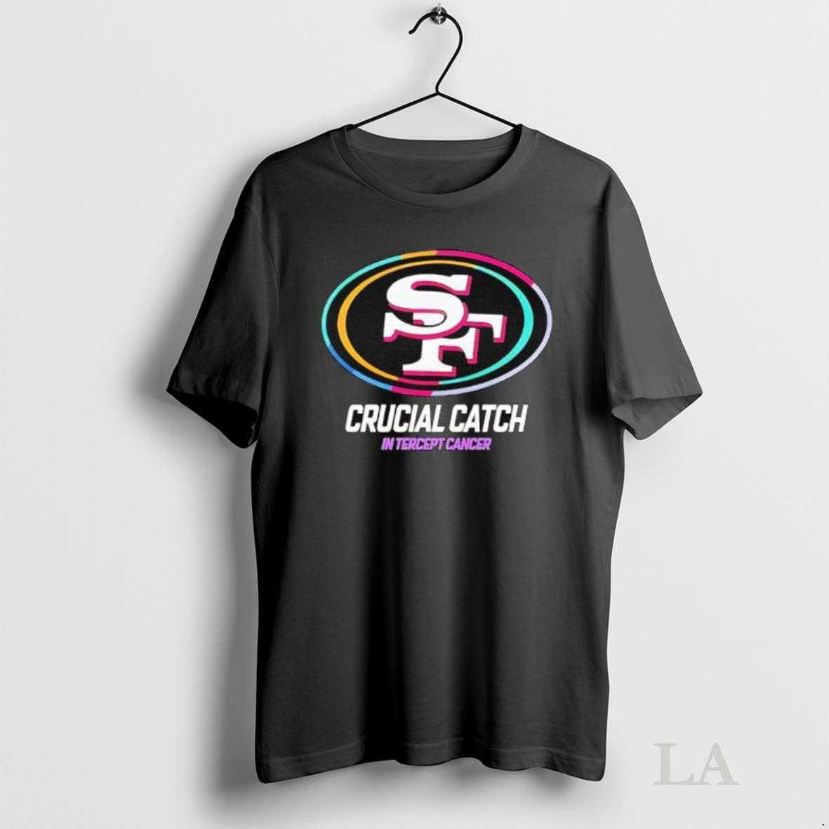 Original San Francisco 49Ers Crucial Catch Intercept Cancer Tee