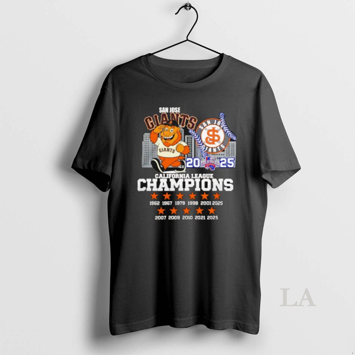 Original San Jose Giants 2025 California League 11 Time Champions