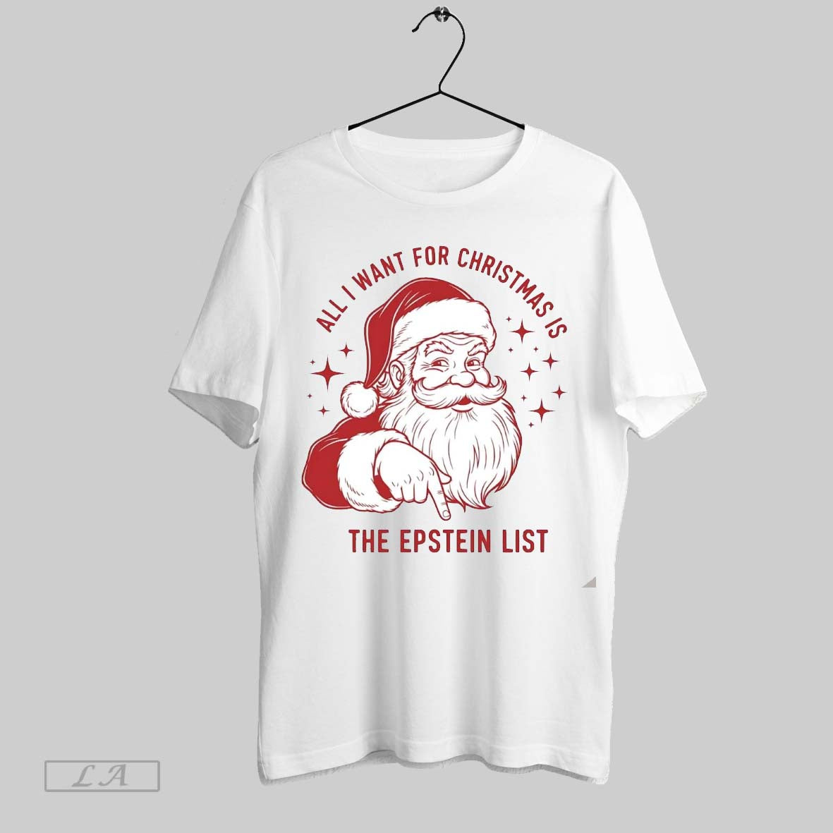 Original Santa Claus All I Want Is Epstein List Tee Retro Gift
