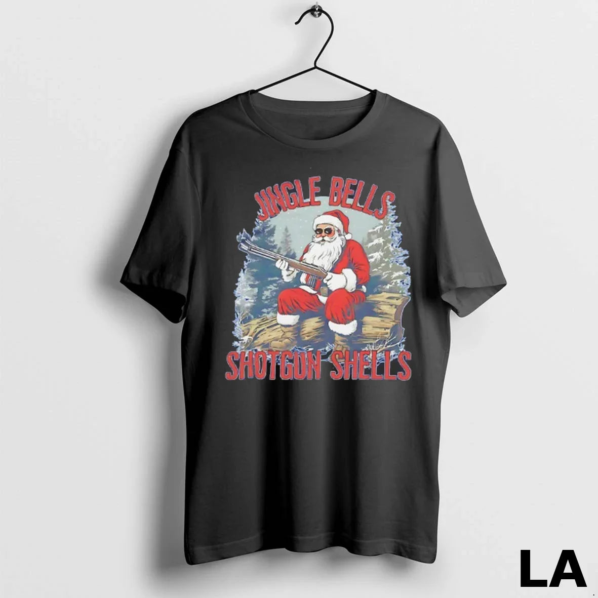 Original Santa Claus Jingle Bells Shotgun Shells Tee Stylish Style