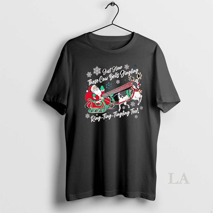 Original Santa Sleigh Cow Just Hear Those Cow Bells Jingling