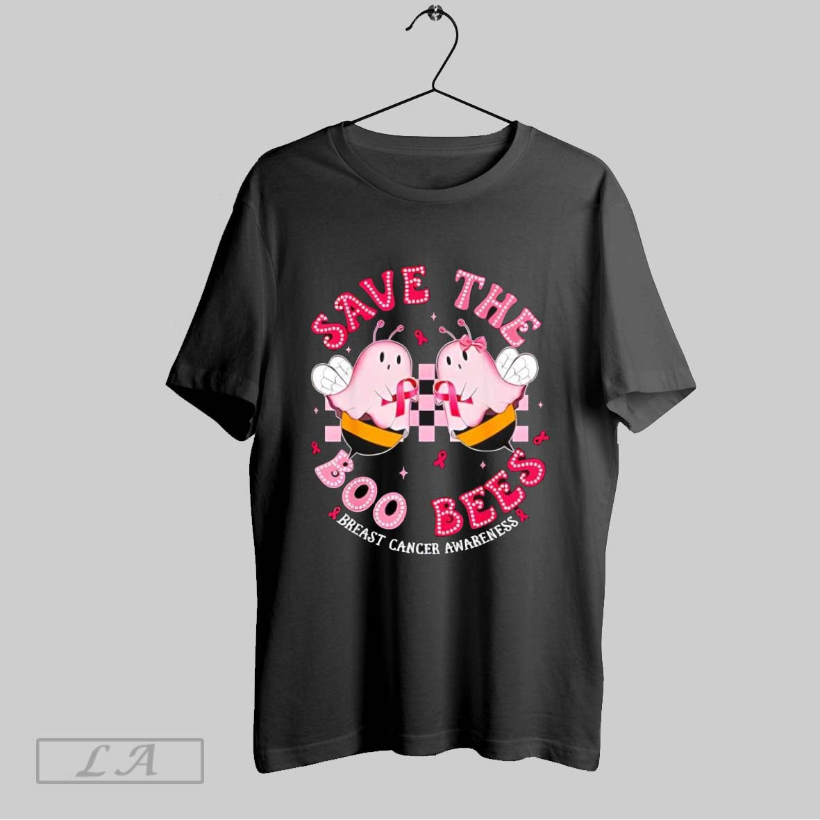 Original Save Boo Bees Breast Cancer Awareness Halloween TShirt