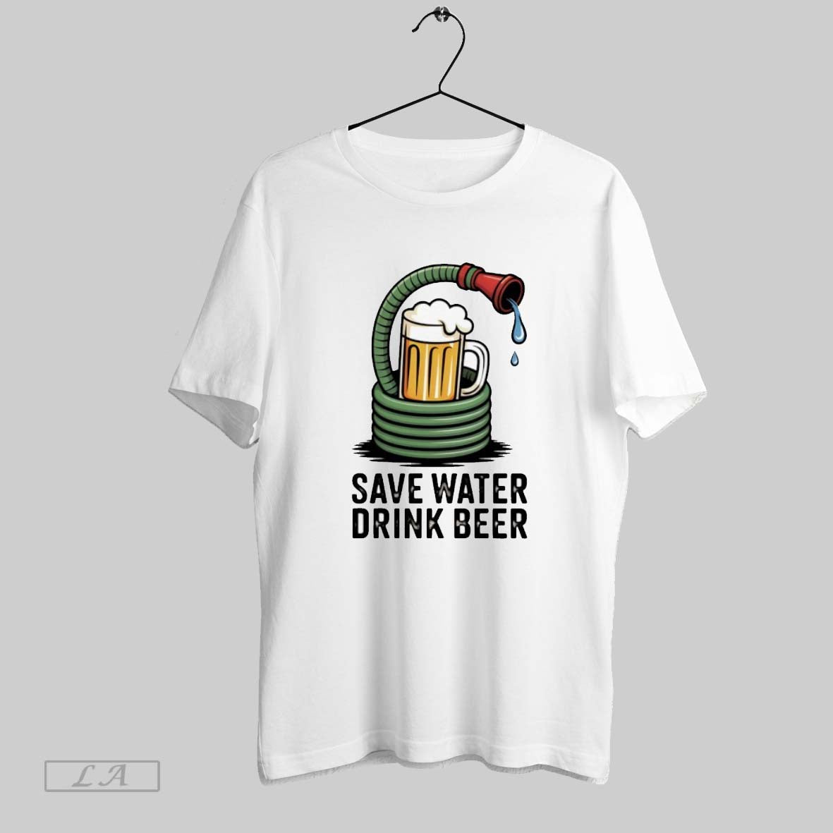 Original Save Water Drink Beer Shirt Elegant Art