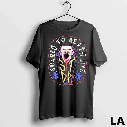 Original Scared To Death Live 2025 Vampire Coffin Long Sleeve Premium