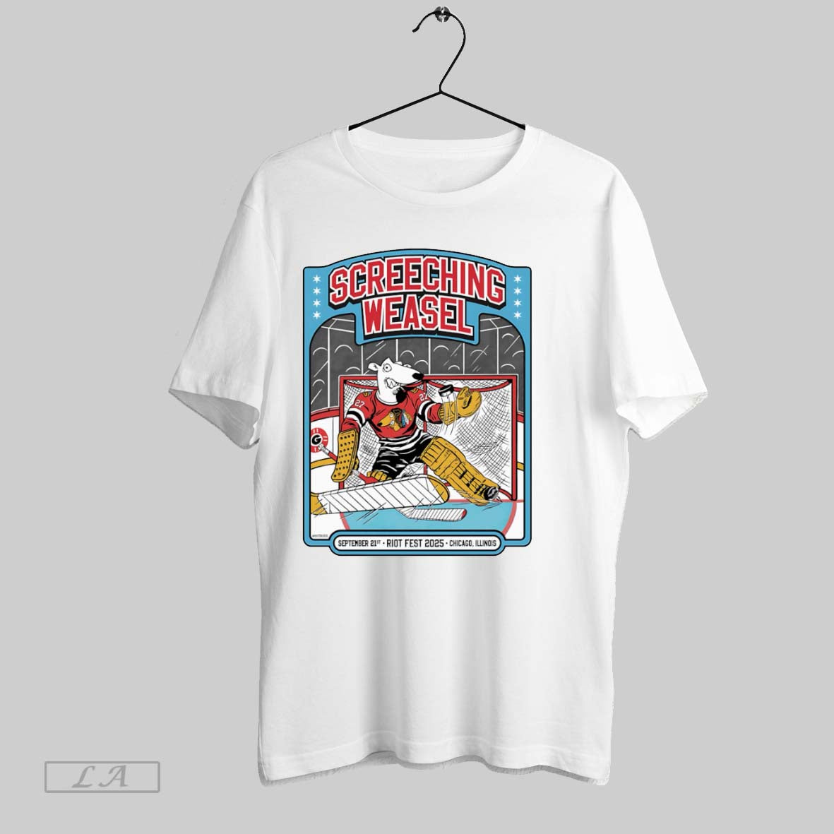 Original Screeching Weasel Chicago Hockey Shirt Exclusive Style