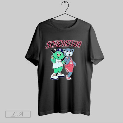 Original Screiuton Astros Orbit And Rockets Clutch Mascots Tee