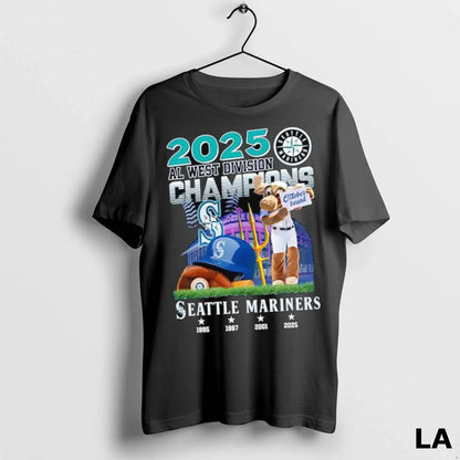 Original Seattle Mariners 2025 Al West Division Champs Mariner Moose