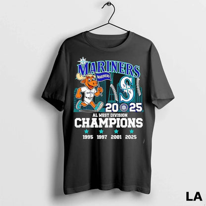 Original Seattle Mariners 2025 Al West Division Champions Mascot Tank