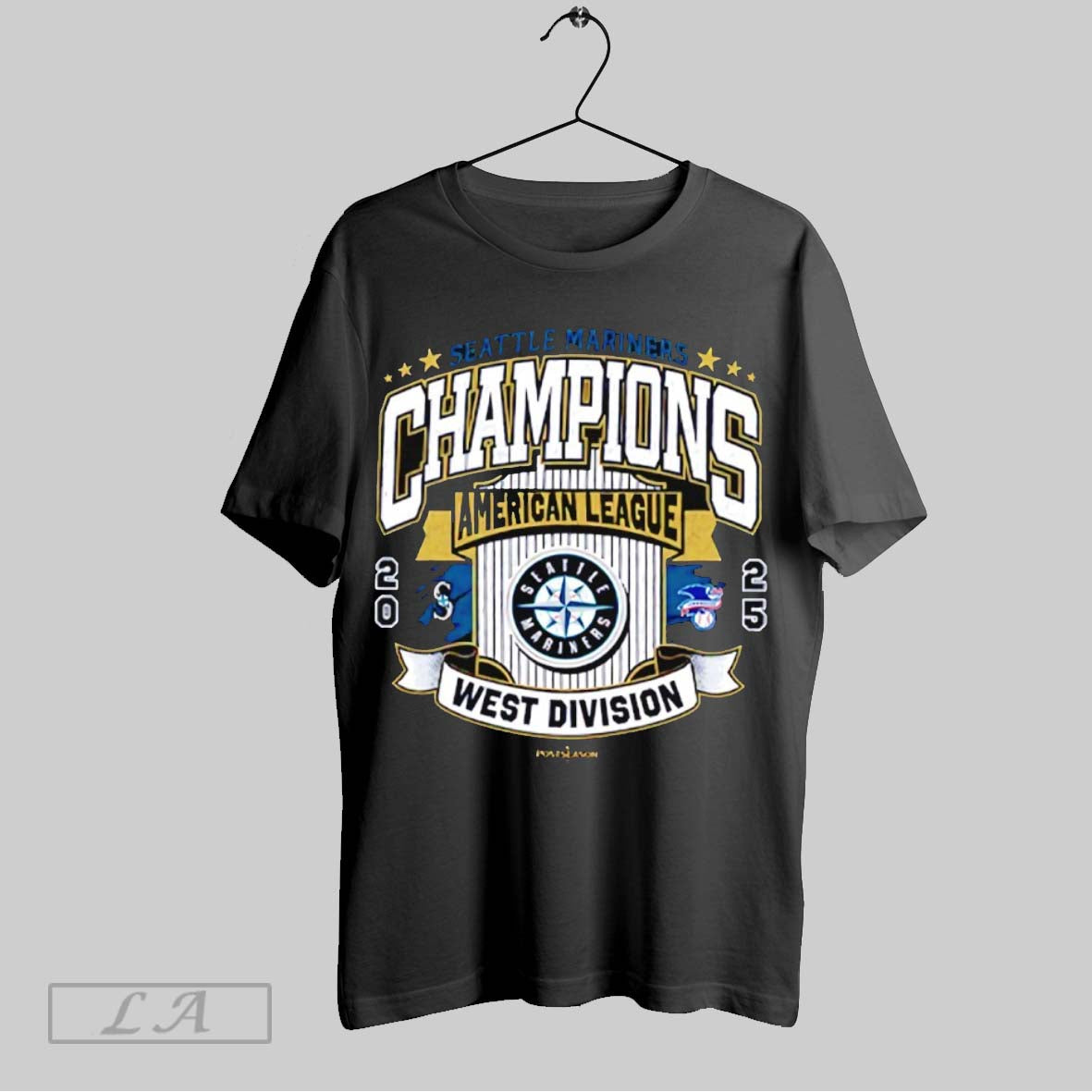Original Seattle Mariners Al West Division Champions 2025 American
